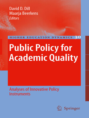cover image of Public Policy for Academic Quality